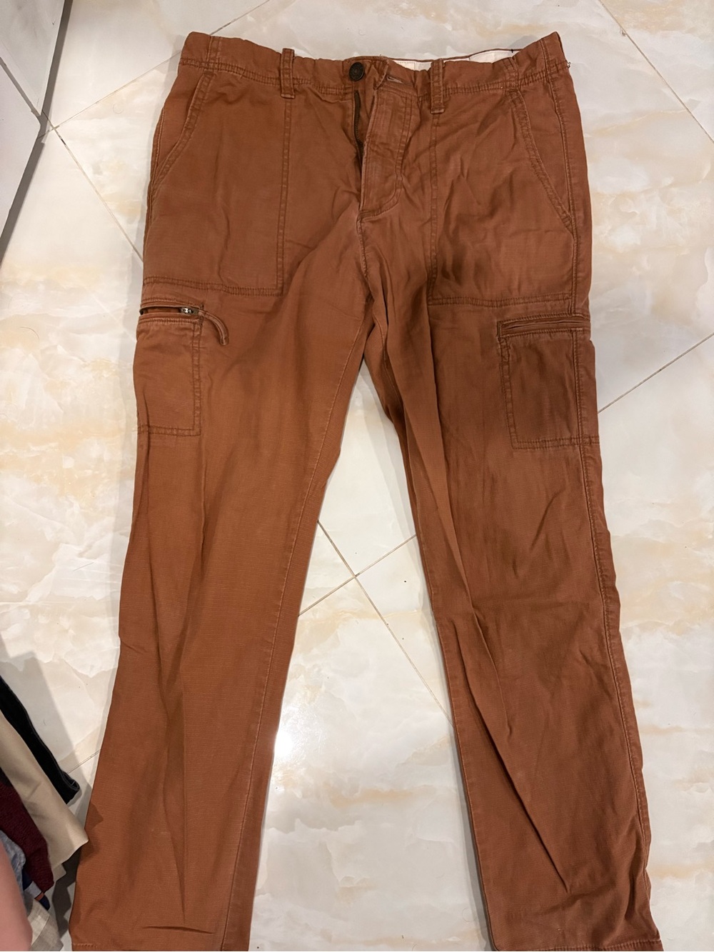 Hollister Men's Cargo Pants in Rust
